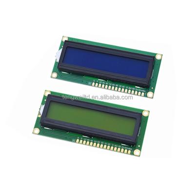 China Blue Green LCD Character Displays 16x2 1602A LCD Screen Display Module Led Backlight 69.5*21.8*17.8 for sale