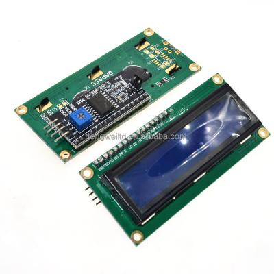 China LCD Character Displays With Display Screen IIC/I2C 16x2 1602A Blue/Green LCD Module Led Backlight 69.5*21.8*17.8 for sale