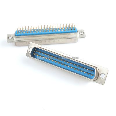 China D-Sub 37Pin 180C MALE Connector SOLDER PCB Straight DB37 DP37 DP37-M Type for sale