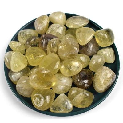 China Wholesale Crystal Healing Stones Polished Lemon Crystal Tumbled Stones For Decoration nature citrine from China for sale