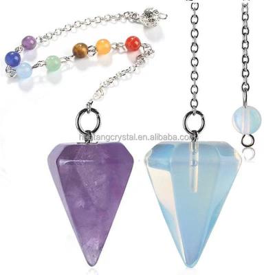 China Wholesale China 7 Chakra Reiki Meditation Crystal Pendulum For Natural Divination for sale