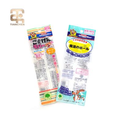 China Disposable Custom Printed Clear Plastic Dog Treat Packaging Bag for sale