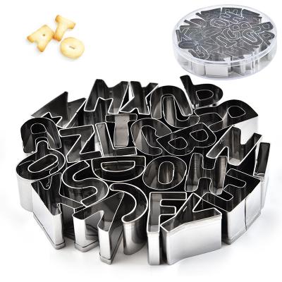 China 26 Letter Biscuit Cutter Set Viable Stainless Steel Baking Mold For Baby for sale