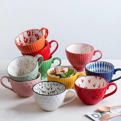 China Korean creative colorful ceramic stocked luster soup bowl porcelain food bowls for sale for sale