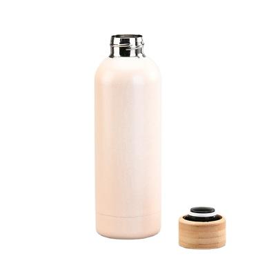 China Custom Logo Water Sport Bottle With Bamboo Lid Manufacturer Stainless Steel Vacuum Thermos Mug Modern Thermal for sale