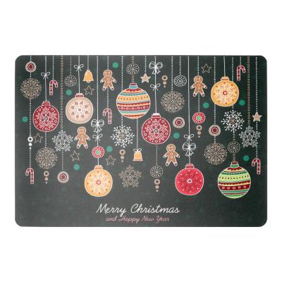 China Durable Waterproof Christmas PU Table Mat Decorative Placemat For Dining Leather Table for sale