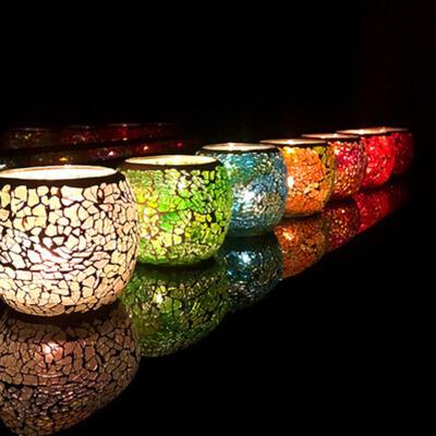 China Household Items Wedding Table Decorations Candle Holders Mosaic Modern Candle Holders for sale