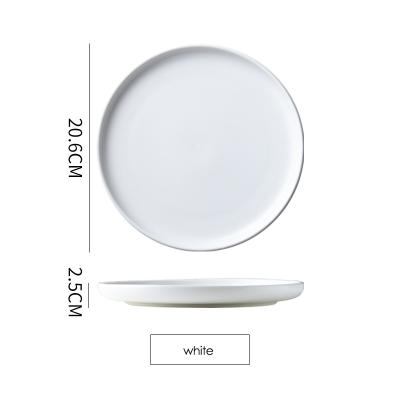 China Hotel Viable Ceramic Ceramic Tableware Kitchen Dishes Ceramic Tableware Dish Logo Printing for sale