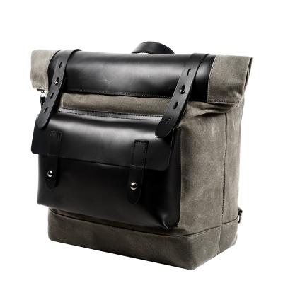 China 2020 New Arrival Retro Motorcycle Luggage Bag Waterproof Travel Side Box Canvas Bicycle Side Cycling Bag for sale