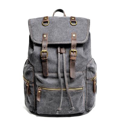 China NO Large Canvas Travel Duffel Bag Custom Waterproof Canvas Laptop Backpack for sale