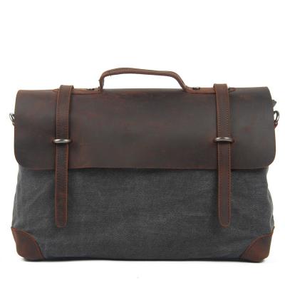 China Retro Leisure Men's Sling Messenger Bag Canvas Business Shoulder Briefcase for sale