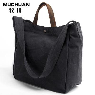 China Wholesale Leisure Ladies Tote Bag Leisure Laptop Canvas Women Handbags for sale