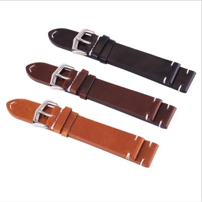 China New Leisure Fashion Oil Leather Watch Strap Band 18mm 19mm 20mm/Watch Band 21mm 22mm In Stock for sale