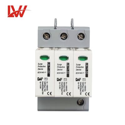 China Electronic Equipment DC 1000V Lightning Arrester T2 Surge Sunscreen 3P SPD for sale