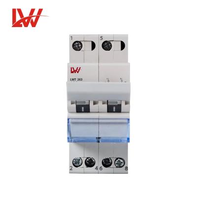 China Automatic ON-OFF-ON Dual Power Transfer Switch 2Poles 32A 63A Modular Manual Inverter for sale