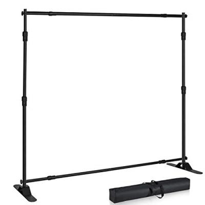 China Retractable Frame Adjustable Telescopic Backdrop Display Stand Heavy Duty Wall for sale