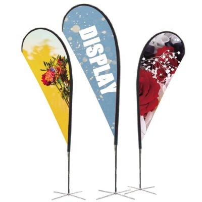 China Wind-resistant feather banner stand banners feather flag flying beach flag banner stand teardrop flag for sale