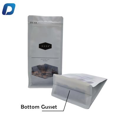 China Zipper Flat Bottom Pouch Bag Moisture Proof Sealed Flat Clear Clear Plastic Bag With Window for sale