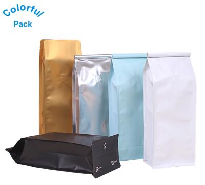 China Side Gusset Flat Bottom Coffee Custom Printed Drip Coffee Bean Packaging Bag Aluminum Foil Coffee Bag for sale