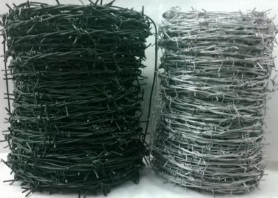 China Galvanized PVC Coated Barbed Wire with Optimal 20g/m2-200g/m2 Zinc Coating Protection for sale