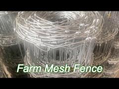 galvanized iron wire farm mesh fence silver color with hot dipped zinc coating for easy installation