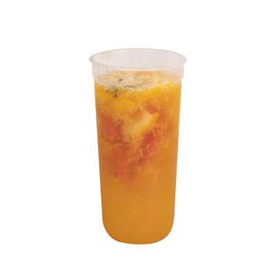 China Disposable Eco Friendly PET Clear Plastic Cups 16oz 20oz 24oz Plastic Coffee Cups With Lid Maker for sale