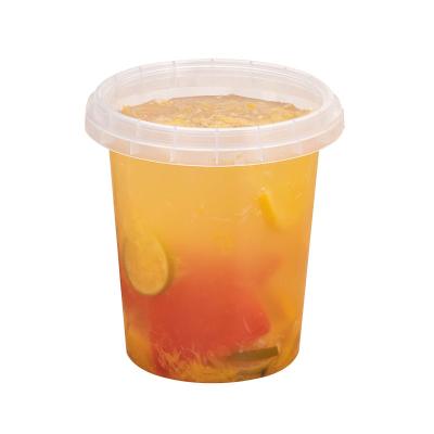 China Disposable eco friendly boba barrel custom printed plastic cup with 1000ml big capacity for cold drinking for sale