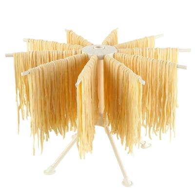 China Sustainable Plastic Pasta Noodle Drying Rack With 10 Handles White for sale