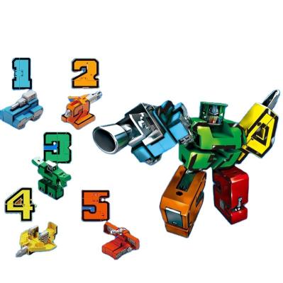 China Plastic Digital Deformation Disassembly Combination Interesting Assembly Puzzle Boy Robot Thinking Toys for sale