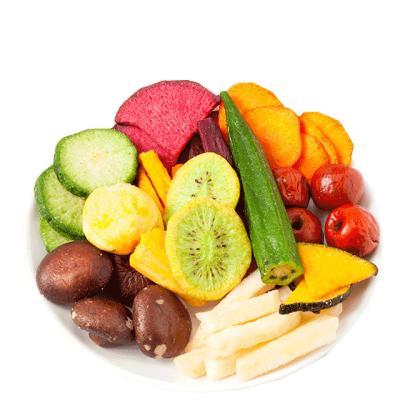 China Dried pulses 18 kinds of fruits and vegetables 250g dried fruits and vegetables okra mushroom chips mixed dried fruits and vegetables for sale