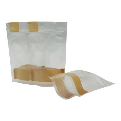 China Transparent Aseptic Custom Resealable Zipper Stand Up Pouch Food Packaging Bags for sale