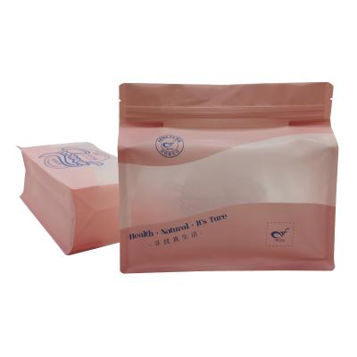 China Food Grade Moisture Proof Heat Seal Packaging Bags Clear Window Zip Lock Bag for sale