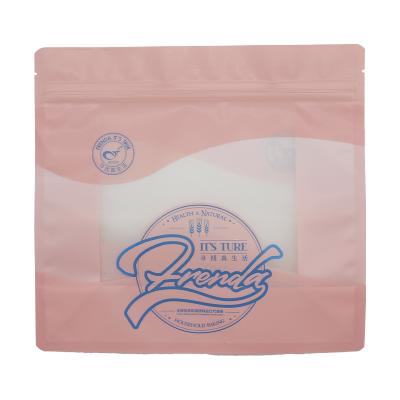 China Custom Printed Resealable Zipper Lock Food Grade Plastic Zipper Bag Moisture Proof With Clear Window for sale