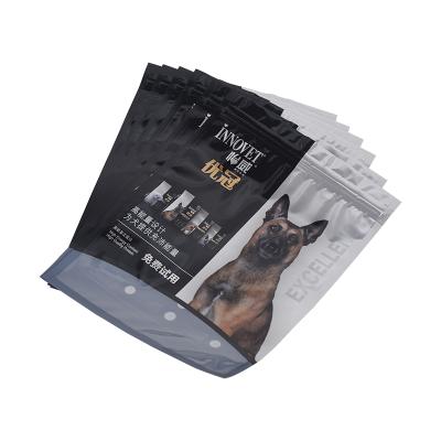 China Pure Factory Three Side Seal Moisture Proof Resealable AL Zip Lock Stand Up Food Bags For Protein Powder Dog Food for sale