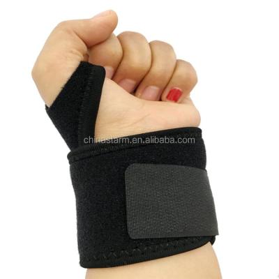 China Black Adjustable Wrist Support Neoprene Recovery Bracer for sale