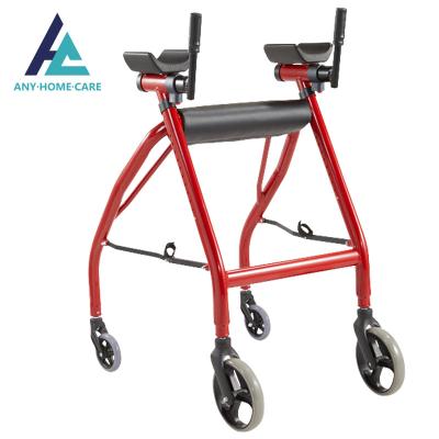 China Aluminum Alloy Heavy Duty Design Rehabilitation Equipment Walking Stake Support Aids for Disabled Walking Training Medical Walker for sale