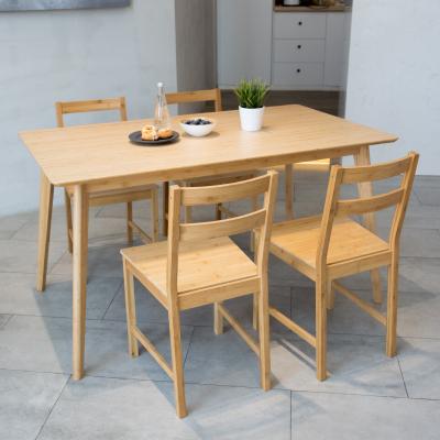 China BAMBKIN Environmental Friendly Furniture Designs Customized Bamboo Dining Set Chair And Table for sale