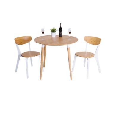 China BAMBKIN Environment Friendly Furniture Dining Room Round Bamboo Table for sale