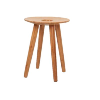 China BAMBKIN Bathroom Stool Chair Eco-Friendly Durable Bamboo Shower Seat With Hole Stool for sale