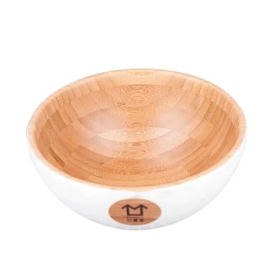 China BAMBKIN Fruit Salad Bowl Eco Friendly Kitchen Sustainable Nature Natural Bamboo Fruit Salad Bowl for sale