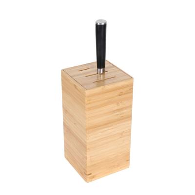 China BAMBKIN Kitchen Knife Block Disposable Universal Customset Organizer Bamboo Knife Holder for sale