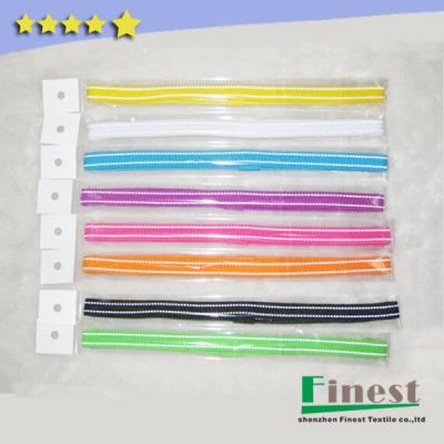 China Reflective Polyester+Rubber Elastic Sports Headbands With Non Slip Rubber for sale