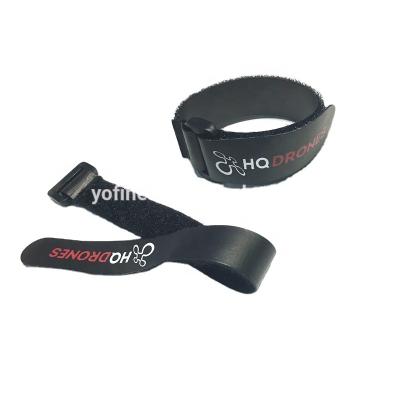 China Non Slip For Products Custom Lipo Ties RC Logo Printed Hook And Rubberized Buckle Non Slip Battery Straps for sale