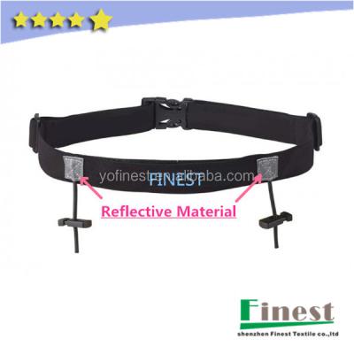 China Thoughtful Triathlon Race Number Stretchable And Adjustable Belt With Easy Gel Mounts Clasp for sale