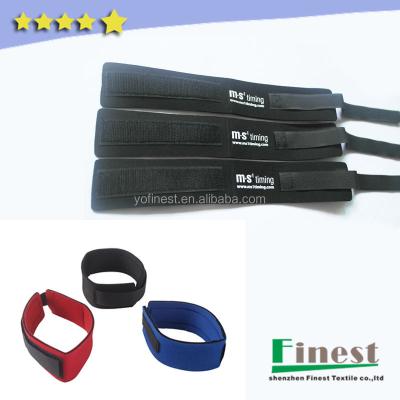 China Neoprene Triathlon Marathon FRID Timing Chip Strap 35*380mm for sale