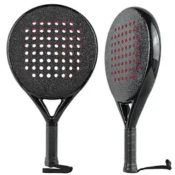 China 2023 Popular Carbon Fiber OEM Round Shape Tennis Padel Rackets for sale