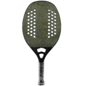 China High End Custom Carbon Fiber Beach Paddle With Sand Grit Carbon Frame Visible Beach Tennis Racket for sale