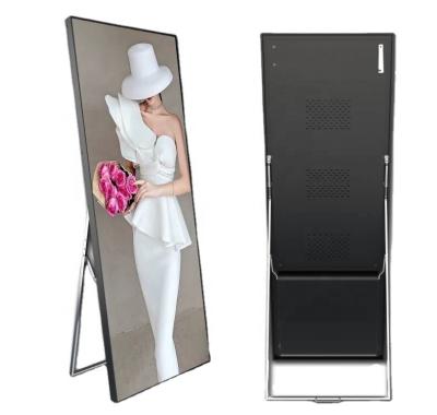 China LED Display 640*1920 mmP5 LED Display Screen Panel Standing/Wallboard Advertising Billboard Aluminum/Iron Empty Poster Cabinet Frame for sale