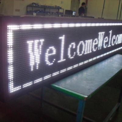 China Outdoor White color P10 outdoor led scrolling sign DIP led display module signage and digital displays for sale