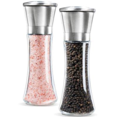 China Viable Hot Sale Pepper Grinders Stainless Steel Pepper Grinder Salt and Pepper Crusher Set for sale